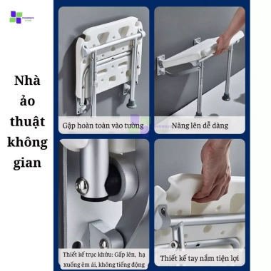 Ghế tắm gấp gọn treo tường 90 độ YADE Care - chịu lực 180kg, giá 939.000đ 4