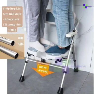 Ghế tắm rãnh 3D gấp gọn YADE hợp kim nhôm nhẹ, đế chống trượt, bảo hành 1 năm 1,710,000₫ 4