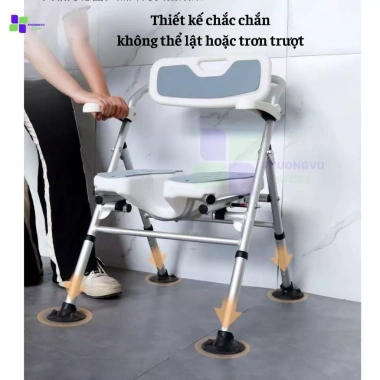 Ghế tắm rãnh 3D gấp gọn YADE hợp kim nhôm nhẹ, đế chống trượt, bảo hành 1 năm 1,710,000₫ 5