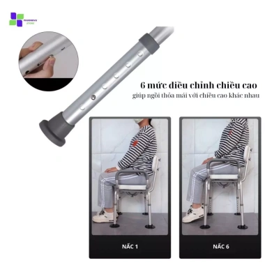 Ghế tắm rãnh 3D YADE cho người già - hợp kim nhôm cứng nhẹ, đế chống trượt, giao luôn giá ưu đãi