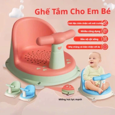 Ghế tắm trẻ em SANSAN đa năng, an toàn, chống trượt, tiện lợi – chỉ 95.900đ