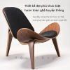 Ghế Tựa Da Thật Kiểu Ý Công Thái Học Vỏ Sò, Khung Gỗ, 4 Màu, Chân Tam Giác An Toàn, 3.84 Triệu 6