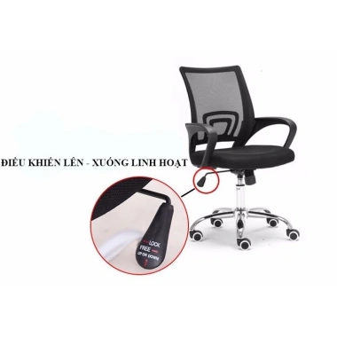 Ghế văn phòng 4.005 lưng lưới, xoay 360, nâng hạ, có gật gù - Giá 449.000 VND 3 Ghế văn phòng 4.005 lưng lưới, xoay 360, nâng hạ, có gật gù - Giá 449.000 VND 3