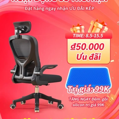 Ghế văn phòng AIODIY công thái học, xoay 360, điều chỉnh độ cao, bánh xe - giá 522.499₫
