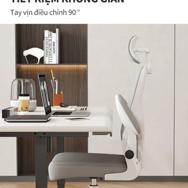 Ghế văn phòng AIODIY công thái học, xoay 360, điều chỉnh độ cao, bánh xe - giá 522.499₫
