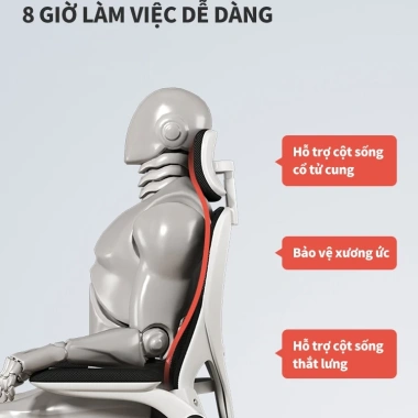 Ghế văn phòng AIODIY công thái học, xoay 360, điều chỉnh độ cao, bánh xe - giá 522.499₫