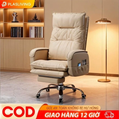 Ghế Văn Phòng Cao Cấp Xoay Da PU Sang Trọng - Điều Chỉnh Độ Cao, Giá 1.399.000₫