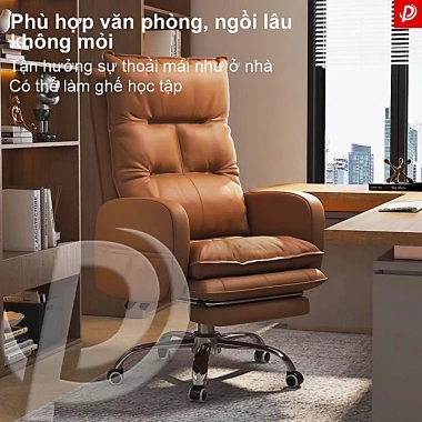 Ghế Văn Phòng Cao Cấp Xoay Da PU Sang Trọng - Điều Chỉnh Độ Cao, Giá 1.399.000₫