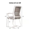 Ghế văn phòng chân quỳ lưng cao Pehouse - khung thép bền, lưới thoáng mát, giá 849.000đ