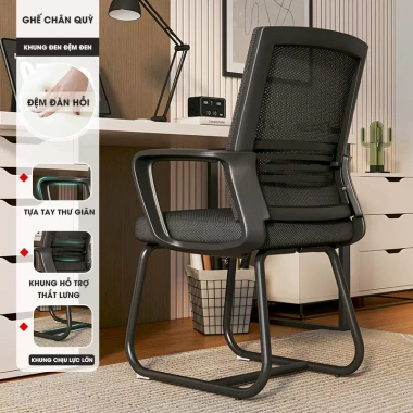 Ghế văn phòng chân quỳ lưng cao Pehouse - khung thép bền, lưới thoáng mát, giá 849.000đ 2