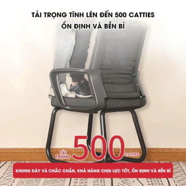 Ghế văn phòng chân quỳ lưng cao Pehouse - khung thép bền, lưới thoáng mát, giá 849.000đ 3