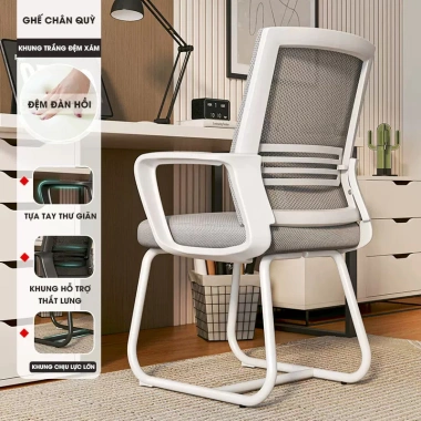 Ghế văn phòng chân quỳ lưng cao Pehouse - khung thép bền, lưới thoáng mát, giá 849.000đ 4