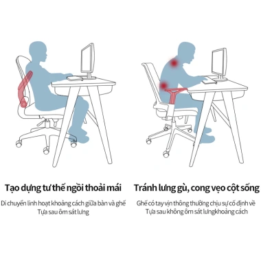 Ghế Văn Phòng Chân Xoay Lưng Kép, Tựa Tay, Điều Chỉnh Cao, Chống Gù Lưng - 619k 9 Ghế Văn Phòng Chân Xoay Lưng Kép, Tựa Tay, Điều Chỉnh Cao, Chống Gù Lưng - 619k 9
