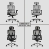 Ghế văn phòng công thái học Nghiafurniture Lumbar full lưới Wintex, piston class 4, giá 3,49 triệu 5