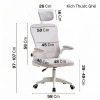 Ghế Văn Phòng Công Thái Học PTS01 Trắng-Đen - Chống Mỏi Lưng Dễ Lắp Ráp Giá 719.000₫ 6