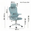 Ghế Văn Phòng Công Thái Học PTS01 Trắng-Đen - Chống Mỏi Lưng Dễ Lắp Ráp Giá 719.000₫ 7