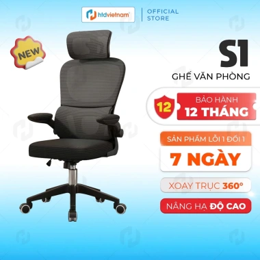 Ghế văn phòng Công Thái Học S1 Tựa lưng thông minh ôm sát, nâng đỡ cột sống, điều chỉnh độ cao linh hoạt, giá 950.000 VND