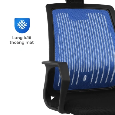 Ghế văn phòng Deli Roma QUI PHÚC - chắc chắn, tiện lợi, nâng hạ thoải mái, xoay 360 độ linh hoạt 6 Ghế văn phòng Deli Roma QUI PHÚC - chắc chắn, tiện lợi, nâng hạ thoải mái, xoay 360 độ linh hoạt 6