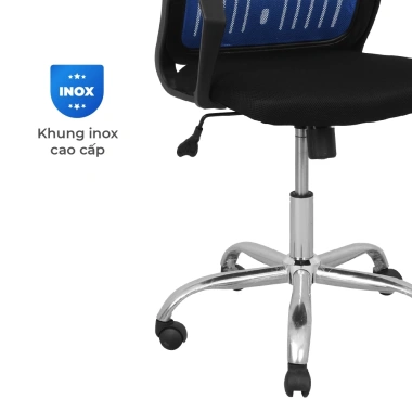 Ghế văn phòng Deli Roma QUI PHÚC - chắc chắn, tiện lợi, nâng hạ thoải mái, xoay 360 độ linh hoạt 8 Ghế văn phòng Deli Roma QUI PHÚC - chắc chắn, tiện lợi, nâng hạ thoải mái, xoay 360 độ linh hoạt 8