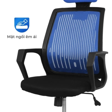 Ghế văn phòng Deli Roma QUI PHÚC - nâng hạ thoải mái, xoay 360 độ, chắc chắn, tiện lợi, giảm 20% 4 Ghế văn phòng Deli Roma QUI PHÚC - nâng hạ thoải mái, xoay 360 độ, chắc chắn, tiện lợi, giảm 20% 4