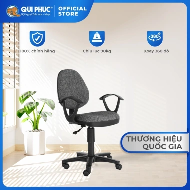 Ghế văn phòng Dona QUI PHÚC gác tay hiện đại xoay 360 độ linh hoạt, chắc chắn, tiện lợi - Giá 683.060 VND