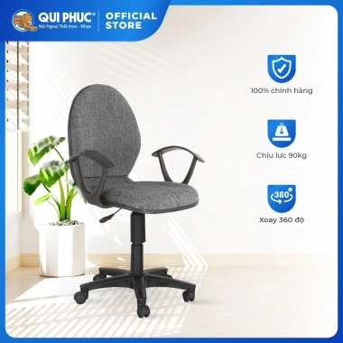 Ghế văn phòng Dona QUI PHÚC lưng liền, gác tay, xoay 360 độ, công thái học, dễ lắp đặt - Giá chỉ 759.320 VND Ghế văn phòng Dona QUI PHÚC lưng liền, gác tay, xoay 360 độ, công thái học, dễ lắp đặt - Giá chỉ 759.320 VND