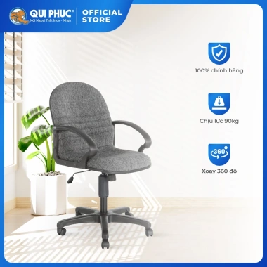 Ghế văn phòng Dona QUI PHÚC lưng trung, xoay 306 độ, nệm êm ái, chắc chắn - Giá chỉ 1.002.040đ Ghế văn phòng Dona QUI PHÚC lưng trung, xoay 306 độ, nệm êm ái, chắc chắn - Giá chỉ 1.002.040đ