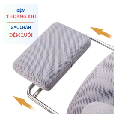 Ghế văn phòng FUJIKO 8.600 - Ngả lưng 3 chế độ, gác chân, gối lưng - 999.000đ