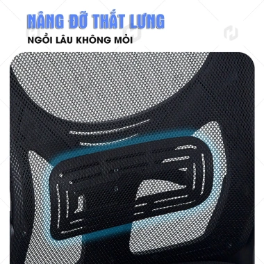 Ghế Văn Phòng Giá Rẻ HTD V1 Lưới 3D Thoáng Khí, Tựa Lưng Ôm Sát, Xoay Tiết Kiệm 585k