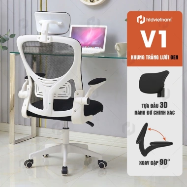 Ghế Văn Phòng Giá Rẻ HTD V1 Lưới 3D Thoáng Khí, Tựa Lưng Ôm Sát, Xoay Tiết Kiệm 585k 10 Ghế Văn Phòng Giá Rẻ HTD V1 Lưới 3D Thoáng Khí, Tựa Lưng Ôm Sát, Xoay Tiết Kiệm 585k 10