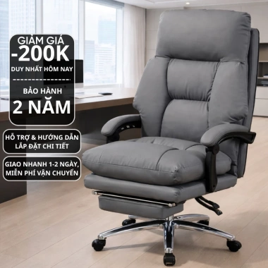 Ghế Văn Phòng Giám Đốc Ngả Lưng Tựa Chân Gaming - Bảo Hành 12 Tháng, Giá 2.719.000đ