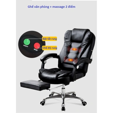 Ghế Văn Phòng Massage 2 Điểm kèm Gác Chân Êm Ái Thoải Mái Giá Ưu Đãi 1.32 Triệu