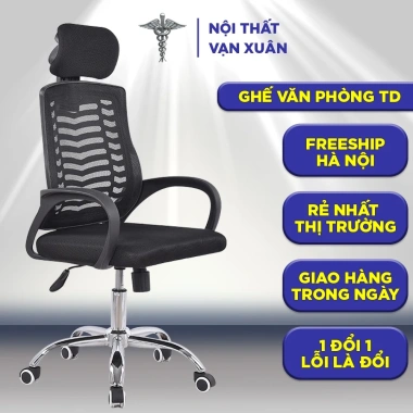 Ghế văn phòng xoay VX22 lưới tựa đầu - Chất lượng loại 1, bền bỉ, giảm 21% - 429.000đ | Vạn Xuân