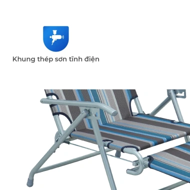 Ghế xếp gọn Deli QUI PHÚC lưng lưới thoáng khí, gác chân, đa năng, giảm 20% 5 Ghế xếp gọn Deli QUI PHÚC lưng lưới thoáng khí, gác chân, đa năng, giảm 20% 5