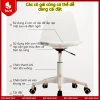 Ghế xoay acrylic trong suốt đệm dày, thấm hút, độ hàn cao - Giá ưu đãi 529k 4