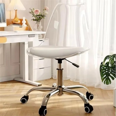 Ghế xoay acrylic trong suốt đệm dày, thấm hút, độ hàn cao - Giá ưu đãi 529k
