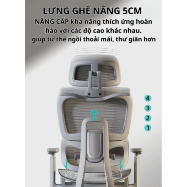 Ghế Xoay Công Thái Học CTH-19-LXR RESDANI - Tựa Lưng Linh Hoạt, Bảo Vệ Cột Sống, Ngả 135 độ - Giá 3.175.000₫ 2 Ghế Xoay Công Thái Học CTH-19-LXR RESDANI - Tựa Lưng Linh Hoạt, Bảo Vệ Cột Sống, Ngả 135 độ - Giá 3.175.000₫ 2