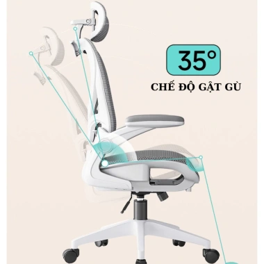 Ghế Xoay Công Thái Học CTH38 Full Lưới Gật Gù - Tay Gạt Nâng Hạ, Giá 1,480,000₫