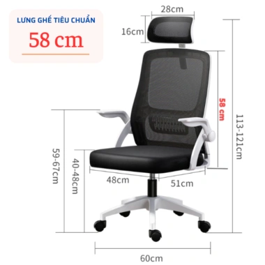 Ghế xoay công thái học đa năng, ghế game tựa lưng tựa đầu, giá 739.000đ