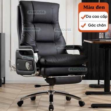 Ghế xoay massage 7 điểm bọc da bò cao cấp, đệm ngồi 2 lớp êm ái, bảo hành 2 năm 8