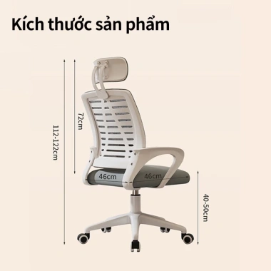 Ghế xoay văn phòng 360 độ cao cấp, gối nệm mềm, lưng lưới thoáng, giảm giá 22% chỉ 379k 9