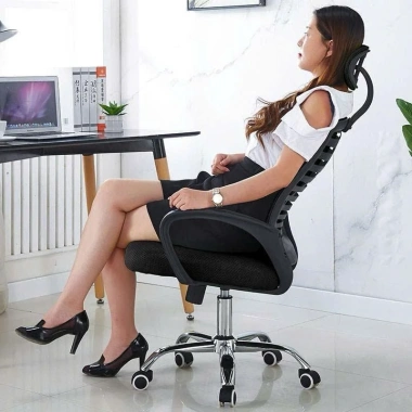 Ghế xoay văn phòng BO-02 tựa đầu, gật gù, đệm lưới thoáng mát - 599.000₫ 7