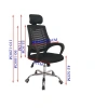 Ghế xoay văn phòng BO-02 tựa đầu, gật gù, đệm lưới thoáng mát - 599.000₫ 10