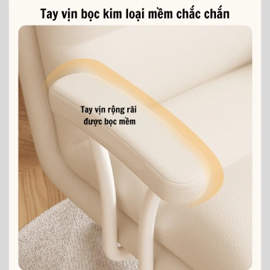 Ghế xoay văn phòng cao cấp da PU dày dặn, tựa lưng decor mẫu mới, giá 1.89 triệu