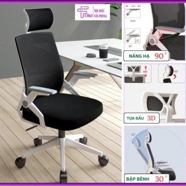Ghế Xoay Văn Phòng Công Thái Học 401 - Giảm Mỏi Lưng, Giá Ưu Đãi 780.000₫