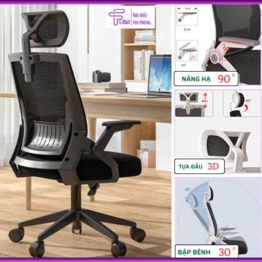Ghế Xoay Văn Phòng Công Thái Học 401 - Giảm Mỏi Lưng, Giá Ưu Đãi 780.000₫