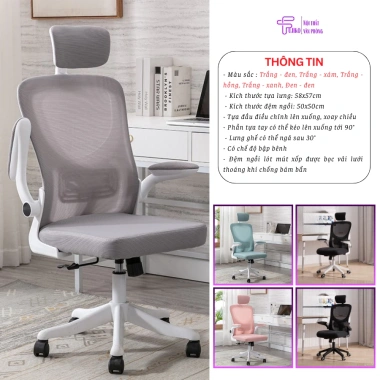 Ghế Xoay Văn Phòng Công Thái Học 401 - Giảm Mỏi Lưng, Giá Ưu Đãi 780.000₫
