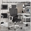 Ghế xoay văn phòng công thái học - Gaming ngả lưng, gác chân, tựa đầu êm ái, bảo vệ cột sống, ghế giám đốc 1.299.000₫ 3