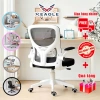 Ghế xoay văn phòng Công thái Học Mia02 tay gập, điều chỉnh 90°, xoay 360°, thư giãn học tập – Giá ưu đãi 534.000đ