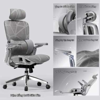 Ghế Xoay Văn Phòng CTH 97 Công Thái Học Lưới Thoáng Khí – Hỗ Trợ Cột Sống 3.599.000₫ 6